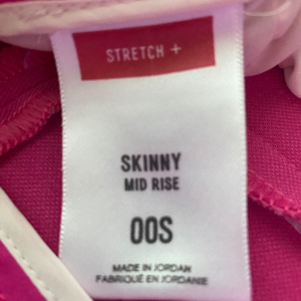 Pink Express Skinny Mid Rise Pants - Picture 2 of 3